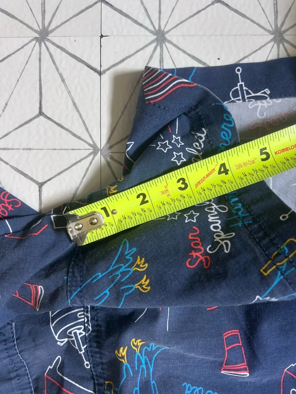 Men's Patriotic Print Swim Trunks